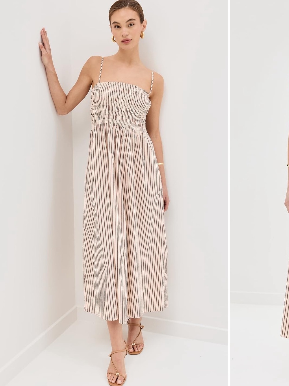 Pistola Bianca Dress in Tiramisu Stripe